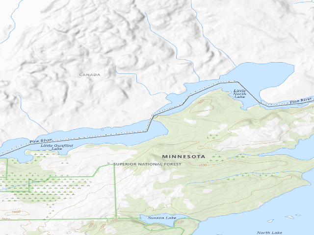 USGS topographic map of Little Gunflint Lake Site 4