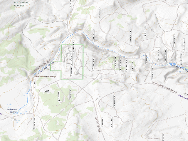 USGS topographic map of Little Hot Creek