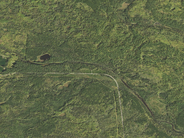 Aerial image of Little Isabella River Campground