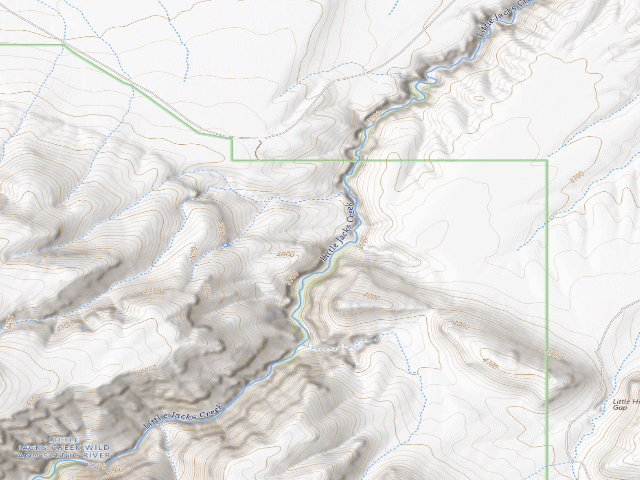 USGS topographic map of Little Jacks Creek Wild And Scenic River
