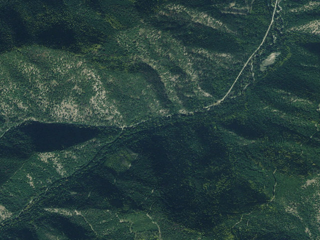 Aerial image of Little Joe Campground - Lolo NF