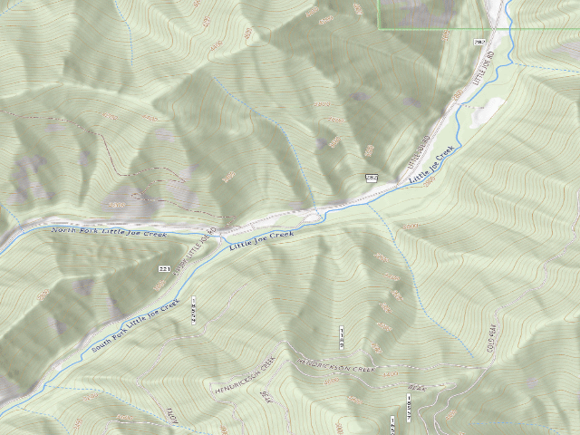 USGS topographic map of Little Joe Campground - Lolo NF