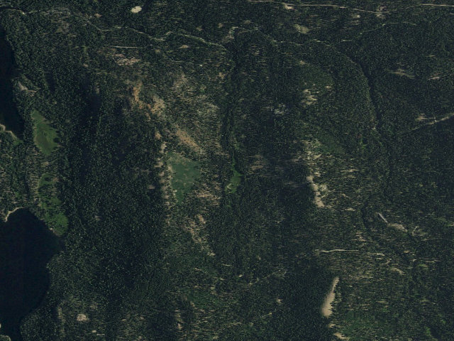 Aerial image of Little Lasier Meadow Horse Camp