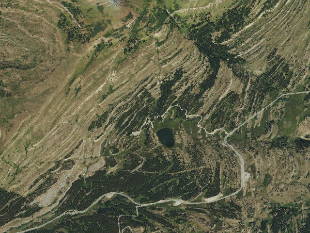 Aerial image of Little Molas Lake Campground