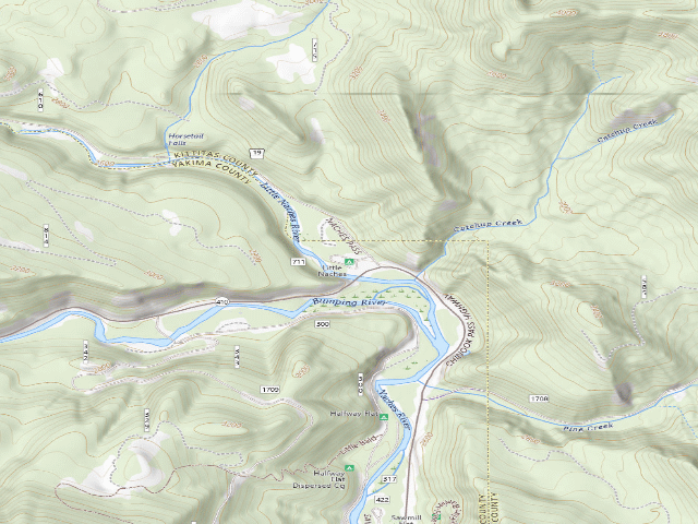 USGS topographic map of Little Naches