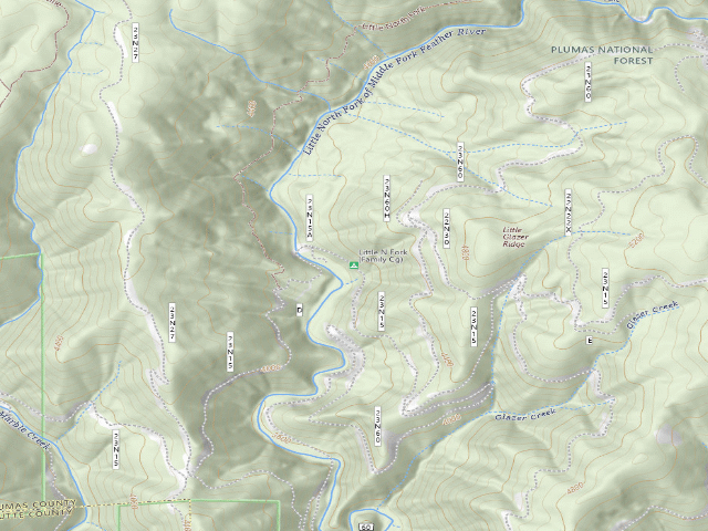 USGS topographic map of Little North Fork (Family Cg)