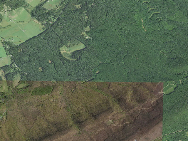 Aerial image of Little North Mountain WMA