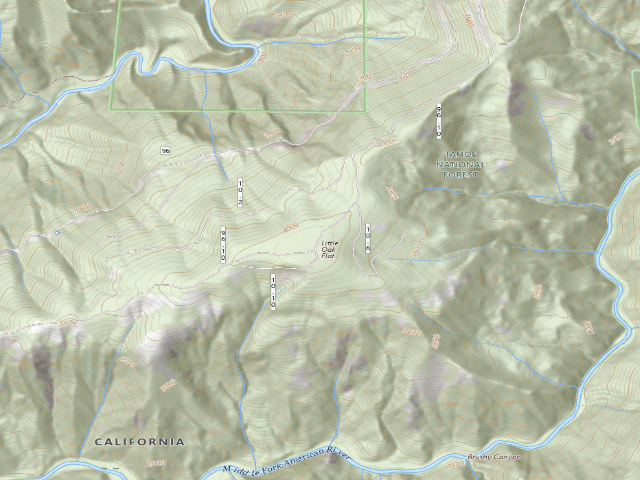 USGS topographic map of Little Oak Flat