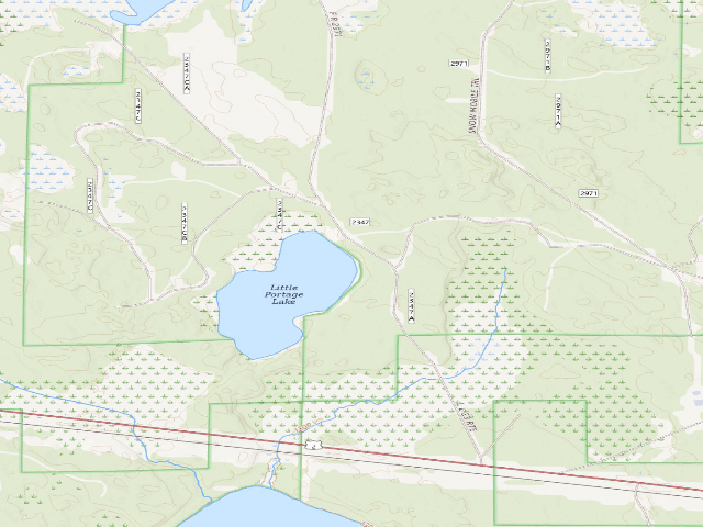 USGS topographic map of Little Portage Lake C39