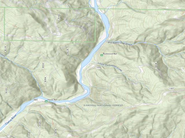 USGS topographic map of Little Redwood