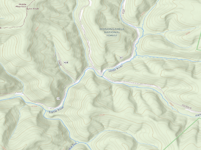 USGS topographic map of Little River Camping Area