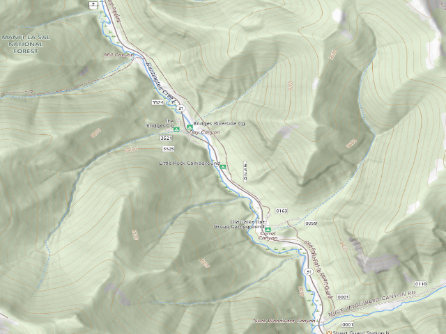 USGS topographic map of Little Rock Campground