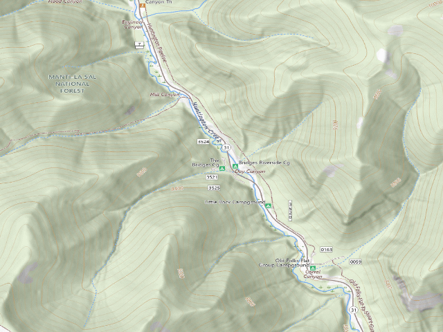 USGS topographic map of Little Rock Campground