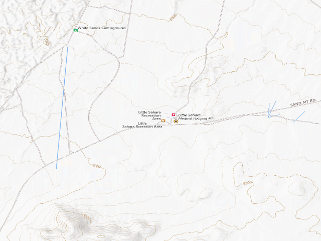 USGS topographic map of Little Sahara Recreation Area