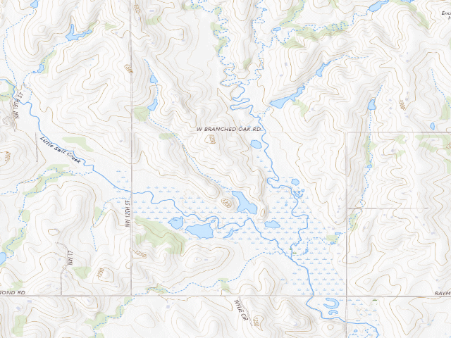 USGS topographic map of Little Salt Creek West WMA