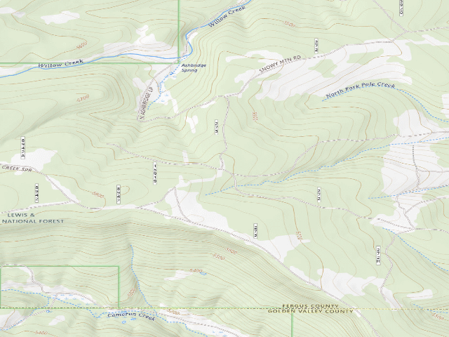 USGS topographic map of Little Snowys Camp
