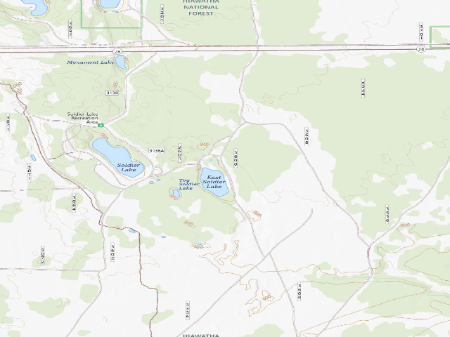 USGS topographic map of Little Soldier Lake