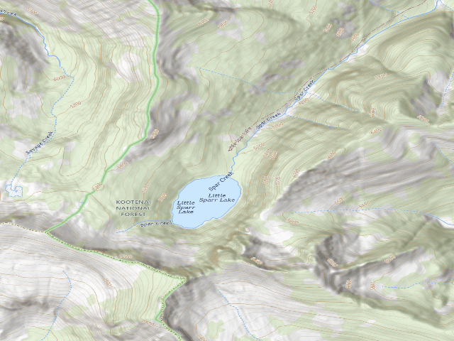 USGS topographic map of Little Spar Lake