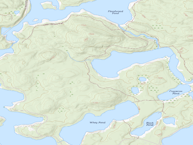 USGS topographic map of Little Square Pond Site 1 (Saranac Lakes Wild Forest)