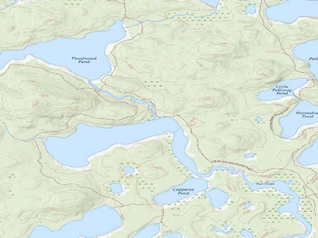 USGS topographic map of Little Square Pond Site 5 (Saranac Lakes Wild Forest)