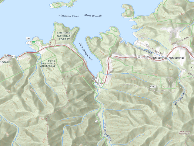 USGS topographic map of Little Stoney Creek Camp