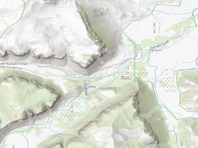 USGS topographic map of Little Sunlight