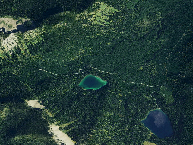 Aerial image of Little Therriault Lake Campground