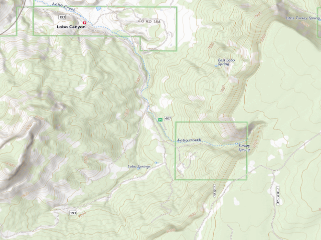 USGS topographic map of Lobo Canyon Campground