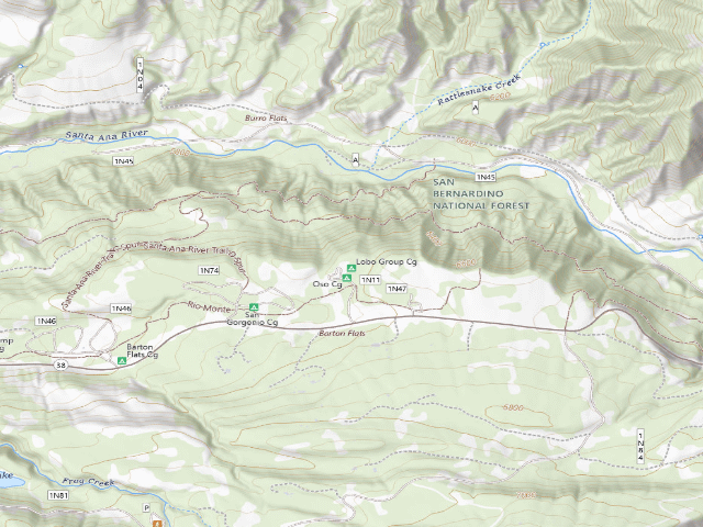 USGS topographic map of Lobo Group Campground