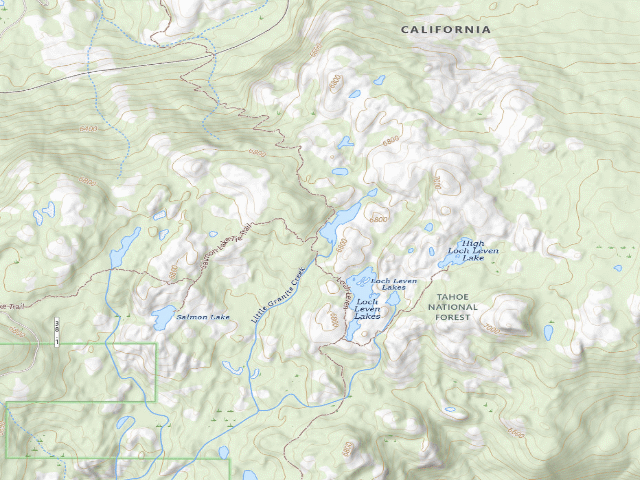 USGS topographic map of Loch Leven Lakes Dispersed Camping