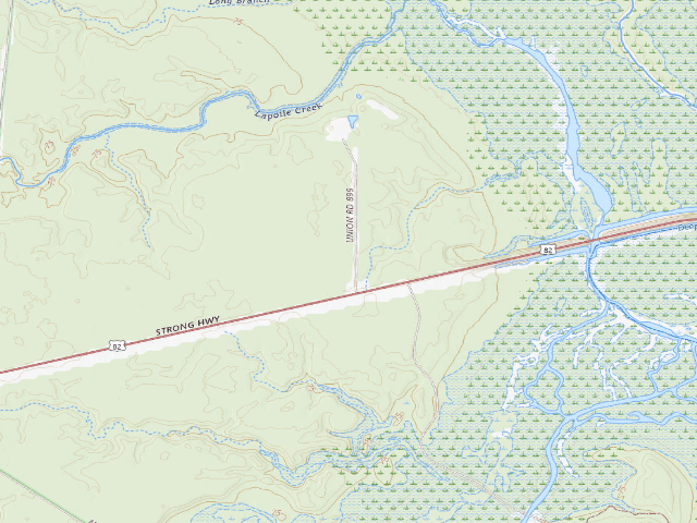 USGS topographic map of Locust Ridge Camping Area
