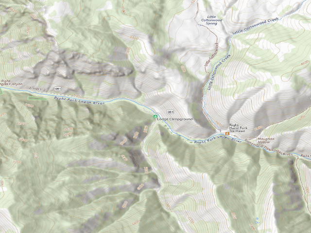 USGS topographic map of Lodge Campground