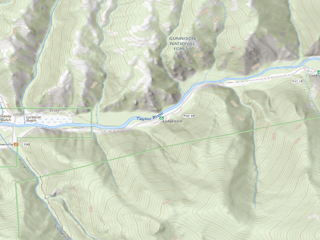 USGS topographic map of Lodgepole Campground