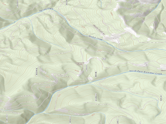USGS topographic map of Lodgepole Saddle