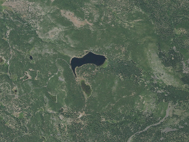 Aerial image of Lofton Reservoir Developed Campground