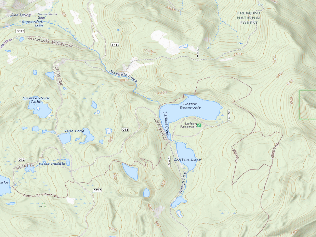 USGS topographic map of Lofton Reservoir