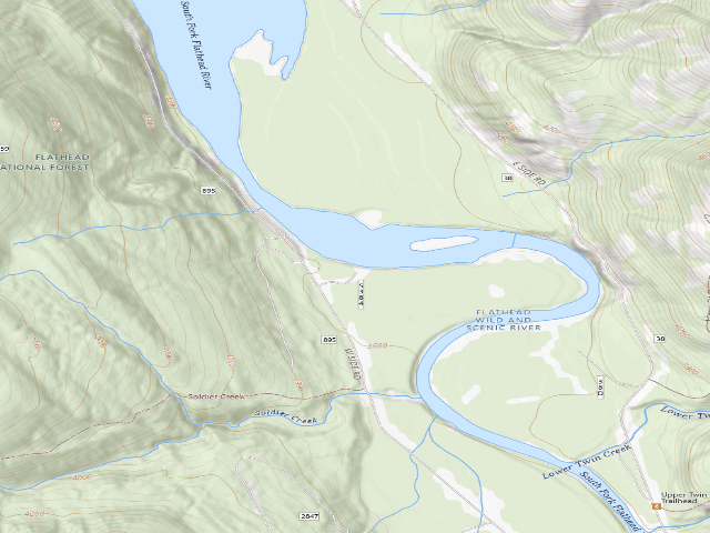 USGS topographic map of Log Landing