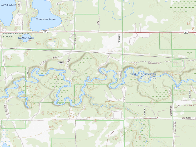 USGS topographic map of Log Mark Rest Stop Canoe and Fishing Landing