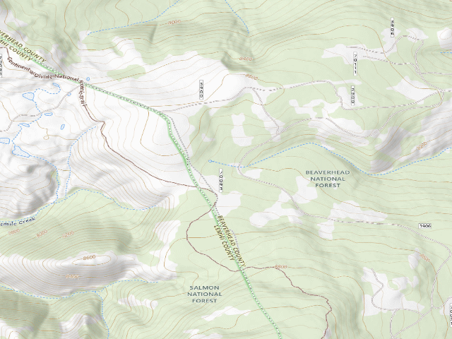 USGS topographic map of Log Pile