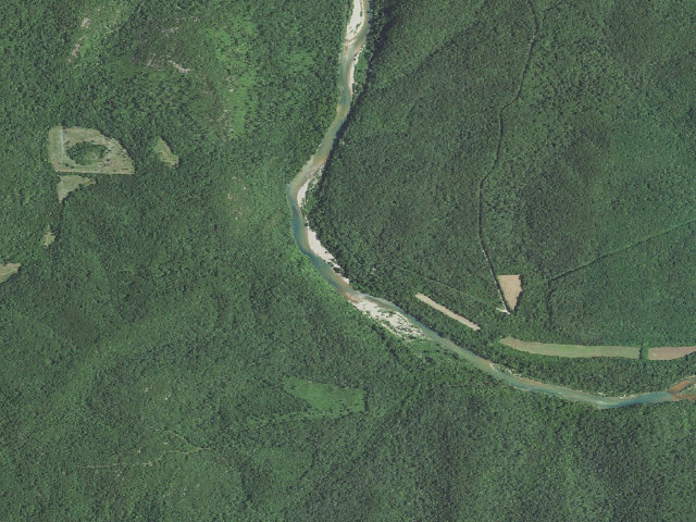 Aerial image of Log Yard Campground