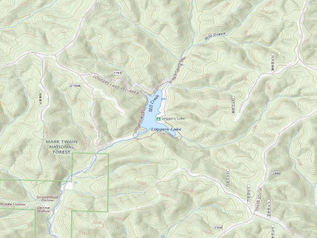 USGS topographic map of Loggers Lake