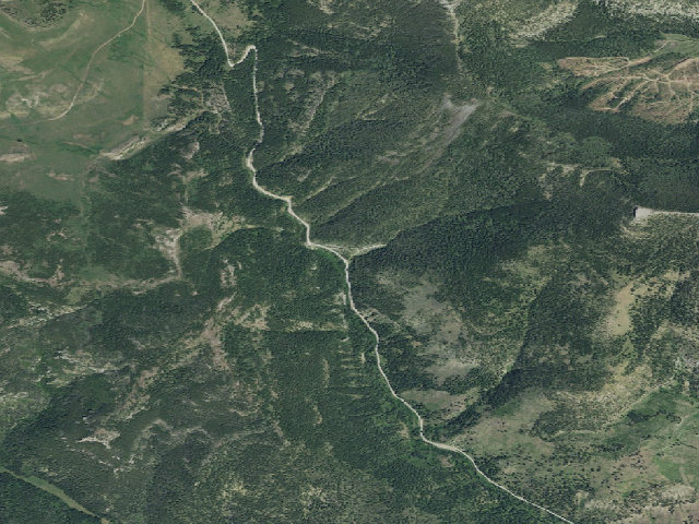 Aerial image of Logging Cr. Rd. 839-002