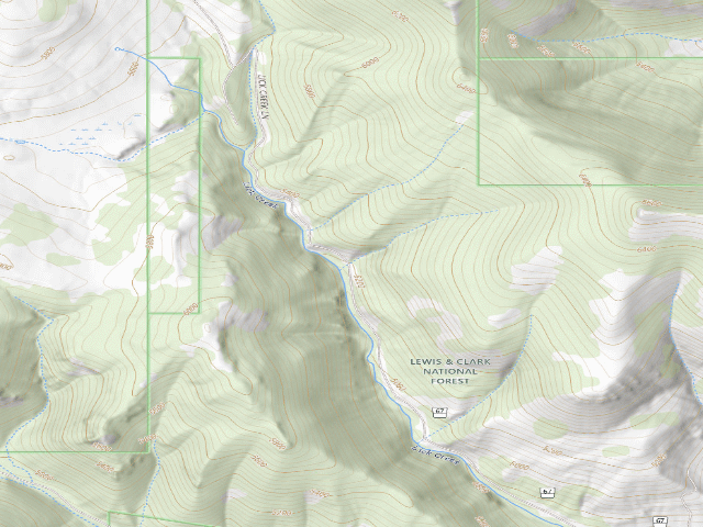 USGS topographic map of Logging Cr. Rd. 839-002