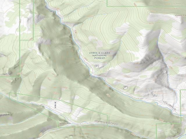 USGS topographic map of Logging Cr. Rd. 839-003