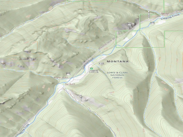 USGS topographic map of Logging Creek Cg
