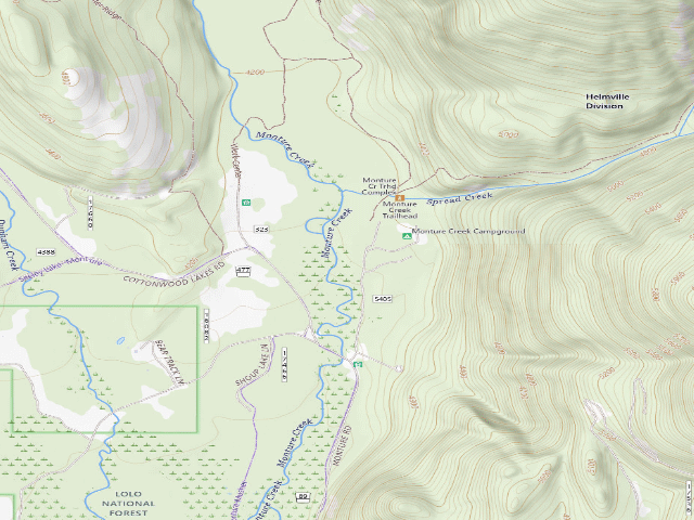 USGS topographic map of Lolo National Forest