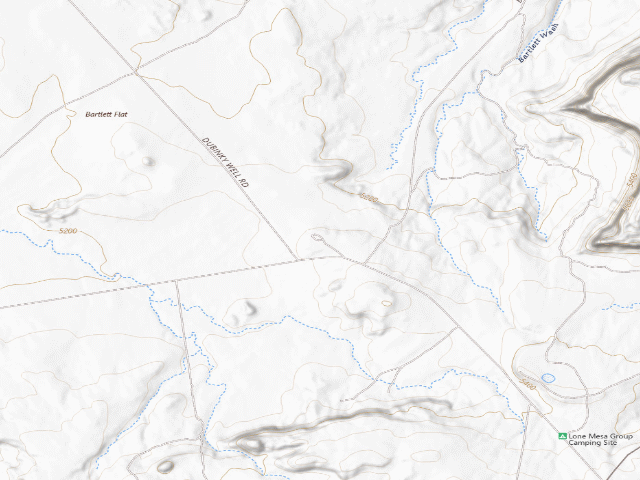 USGS topographic map of Lone Mesa Campground