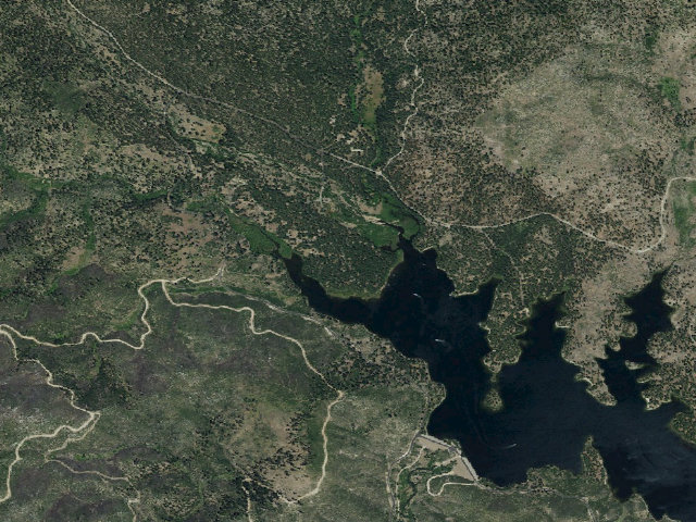 Aerial image of Lone Rock Campground