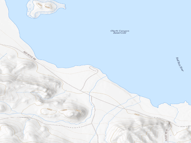 USGS topographic map of Lone Tree Campground (Clark Canyon)