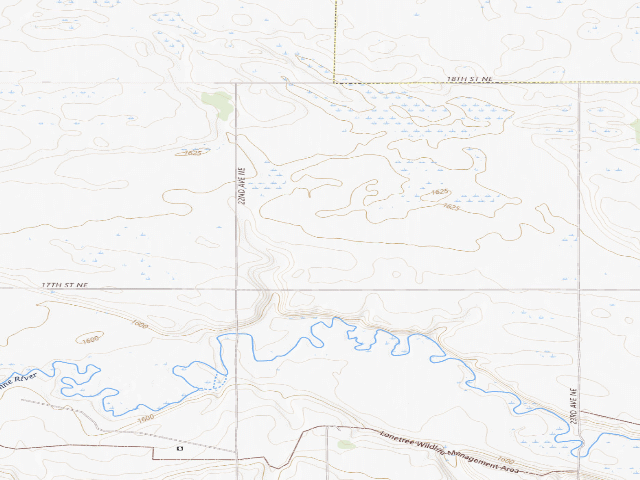USGS topographic map of Lonetree WMA (Sheridan County)
